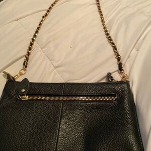 Elegant Black Leather Shoulder Bag